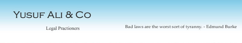 Yusuf Ali & Co., Ghalib Chambers (Law Firm), Ilorin, Nigeria., Ilorin, Nigeria; Legal Practitioners; A firm of Nigerian lawyers based in Ilorin